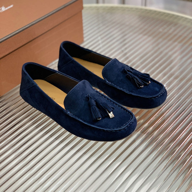 LP DOT SOLE WALK LOAFERS NAVY SUEDE