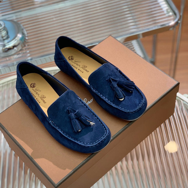 LP DOT SOLE WALK LOAFERS NAVY SUEDE