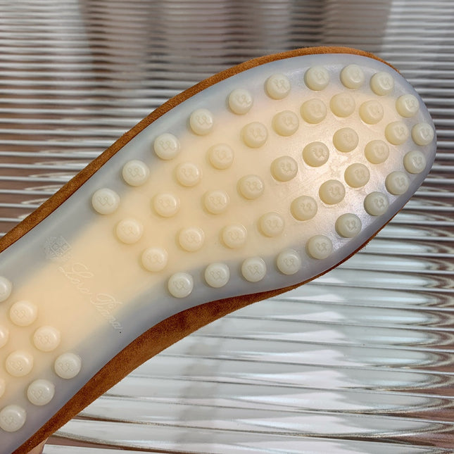 LP DOT SOLE WALK LOAFERS CARAMEL SUEDE