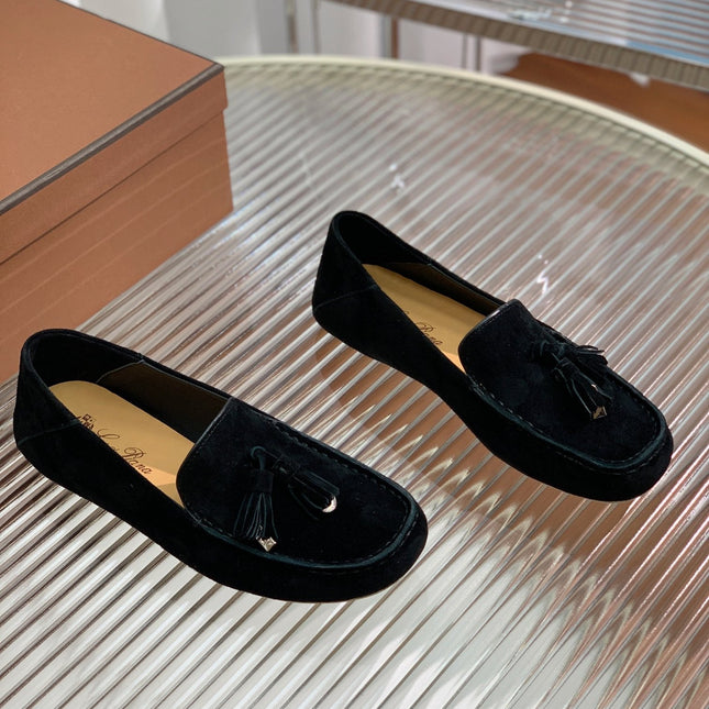 LP DOT SOLE WALK LOAFERS BLACK SUEDE