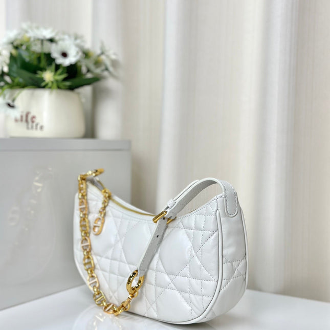 CD LOUNGE 26 BAG IN WHITE LAMBSKIN