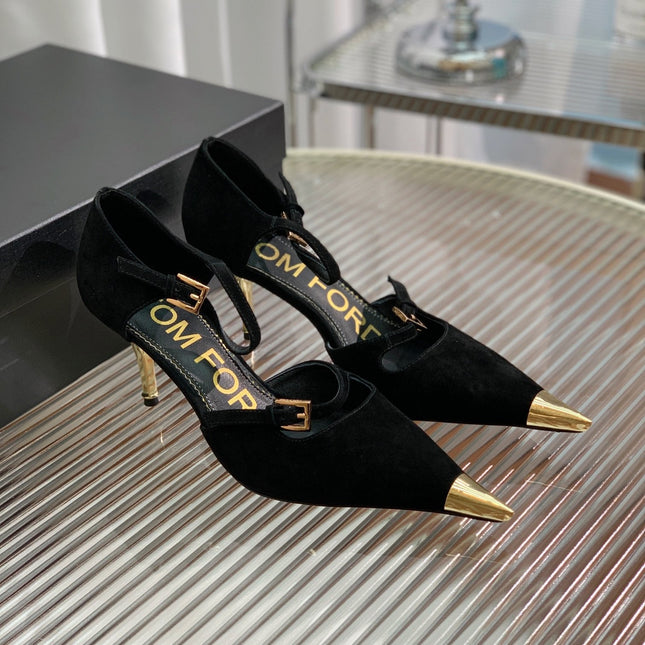 MARY JANE PUMP 7 CM IN BLACK SUEDE