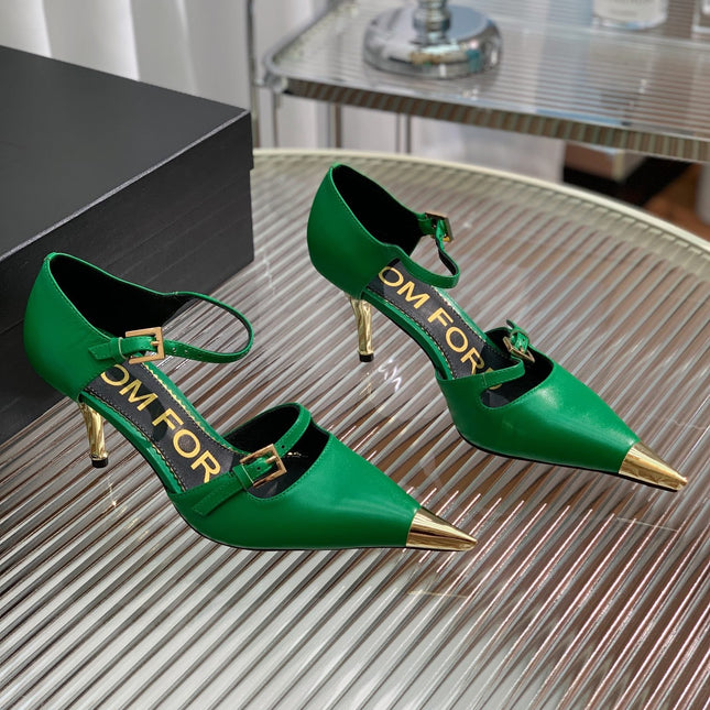 MARY JANE PUMP 7 CM IN EMERALD GREEN CALFSKIN
