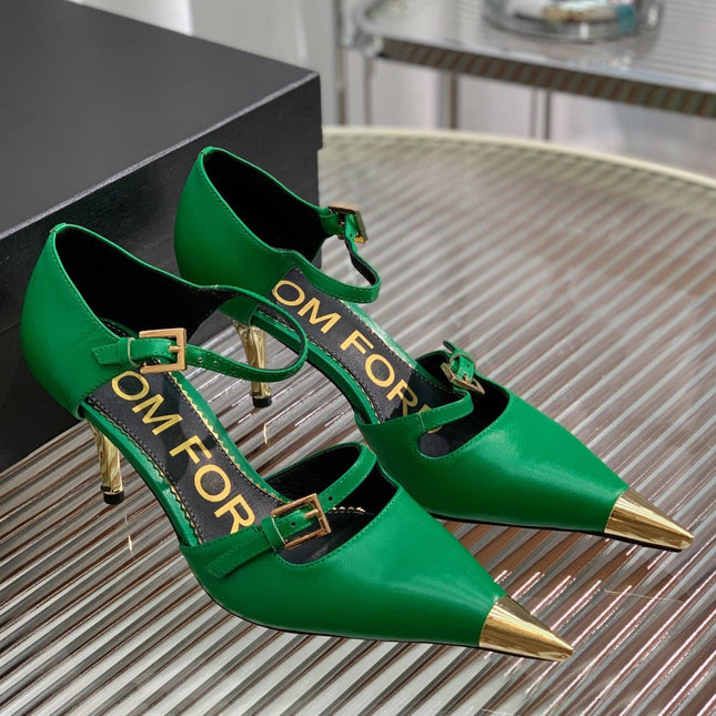 MARY JANE PUMP 7 CM IN EMERALD GREEN CALFSKIN