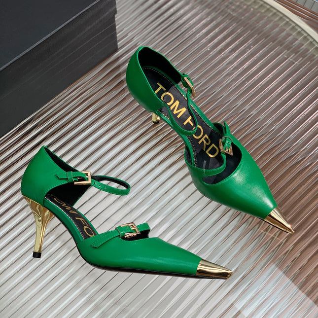 MARY JANE PUMP 7 CM IN EMERALD GREEN CALFSKIN