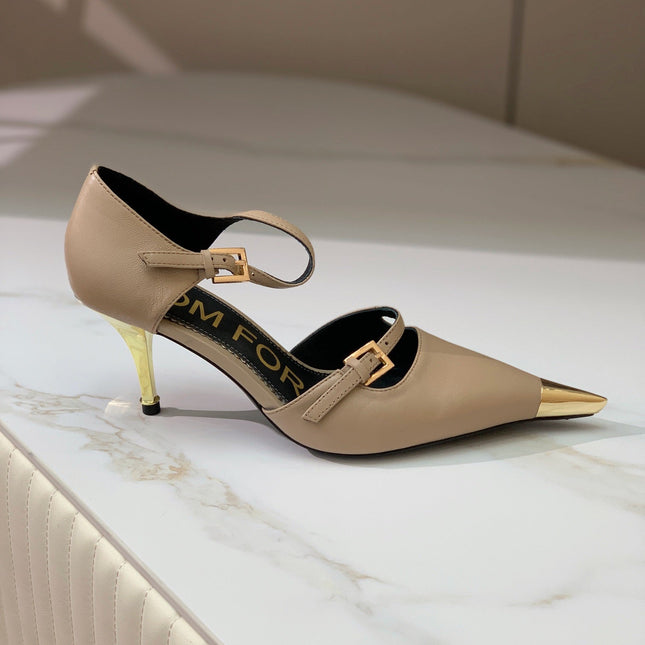 MARY JANE PUMP 7 CM IN PEANUT BROWN CALFSKIN