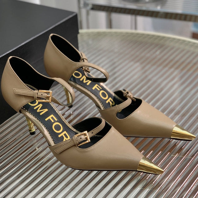 MARY JANE PUMP 7 CM IN PEANUT BROWN CALFSKIN