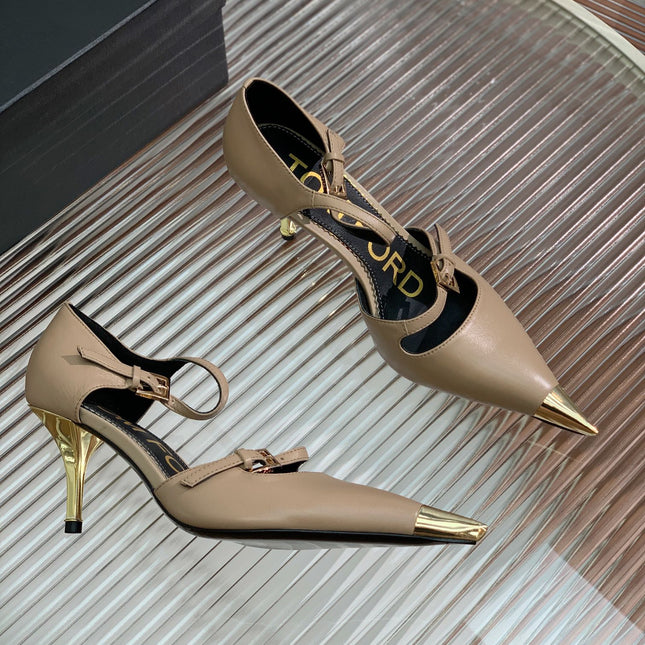 MARY JANE PUMP 7 CM IN PEANUT BROWN CALFSKIN