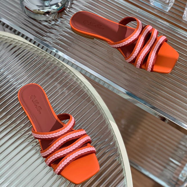 LP SPRIGHTLY CHARMS FLAT SANDAL BURNT ORANGE CALFSKIN