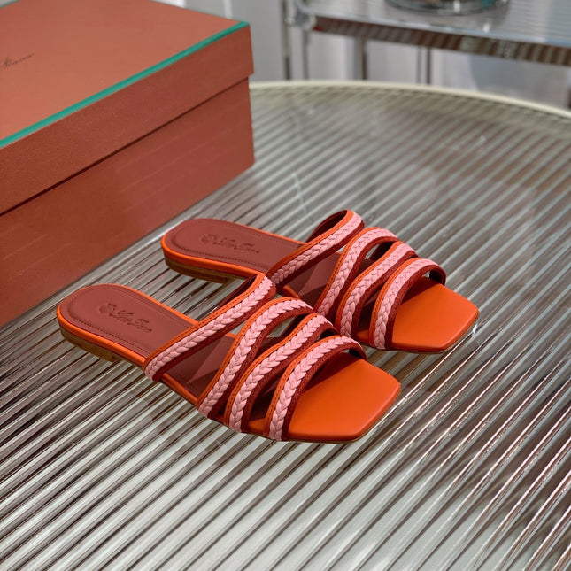 LP SPRIGHTLY CHARMS FLAT SANDAL BURNT ORANGE CALFSKIN