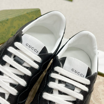 GG EMBOSSED TRAINER BLACK CALFSKIN