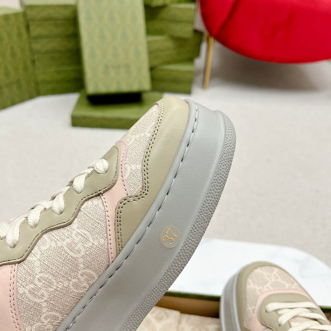 GG TRAINER LIGHT GRAY AND TORTILLA CALFSKIN