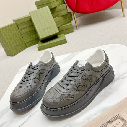 GG TRAINER BRIGHT GRAY CALFSKIN