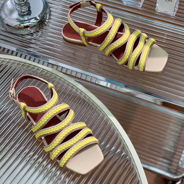 LP SPRIGHTLY CHARMS SANDAL LEMON CALFSKIN