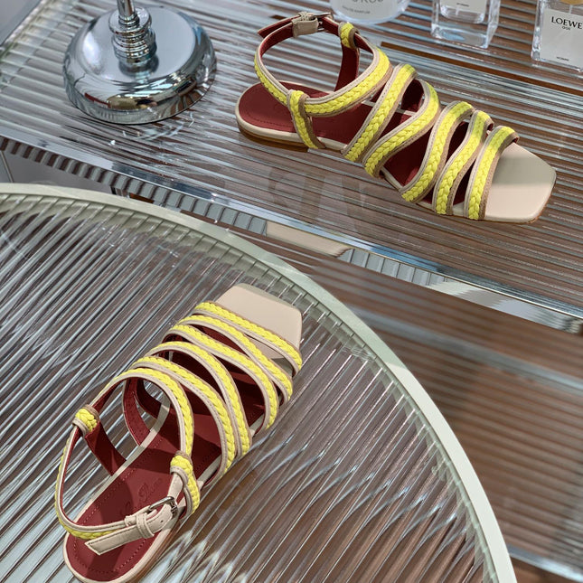 LP SPRIGHTLY CHARMS SANDAL LEMON CALFSKIN