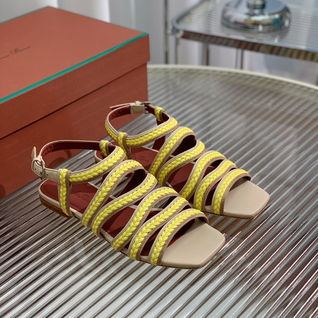 LP SPRIGHTLY CHARMS SANDAL LEMON CALFSKIN