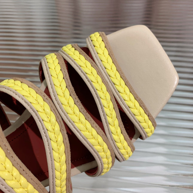 LP SPRIGHTLY CHARMS SANDAL LEMON CALFSKIN