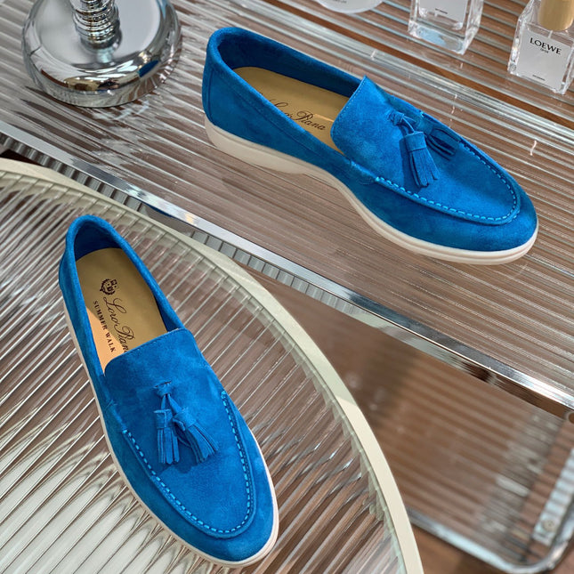 LP SUMMER WALK TASSELS LOAFERS COBALT SUEDE