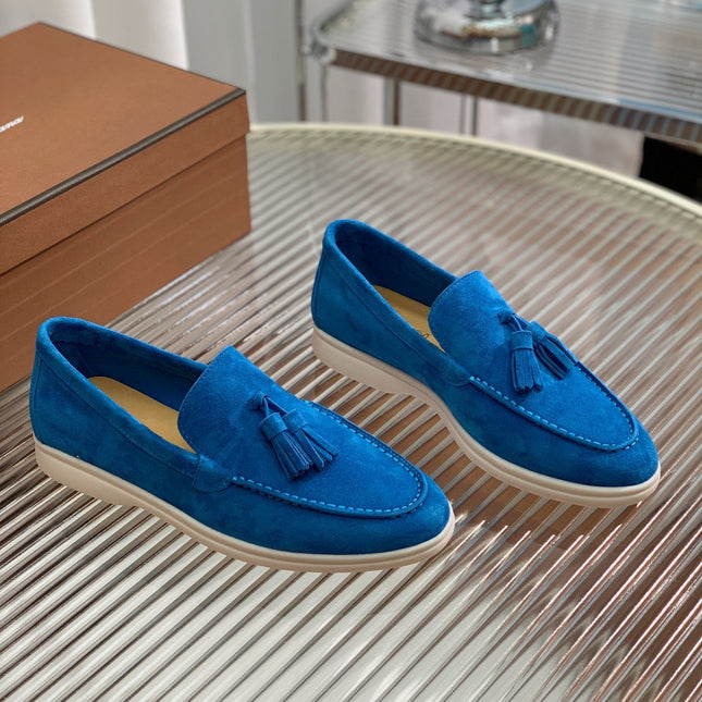 LP SUMMER WALK TASSELS LOAFERS COBALT SUEDE