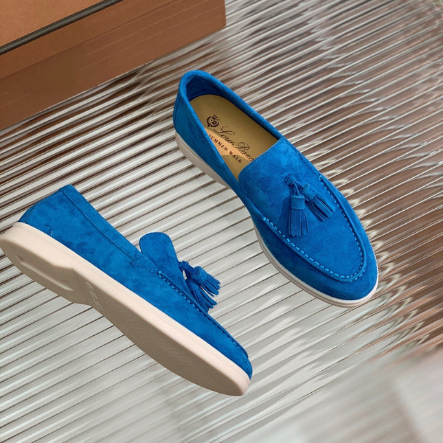 LP SUMMER WALK TASSELS LOAFERS COBALT SUEDE