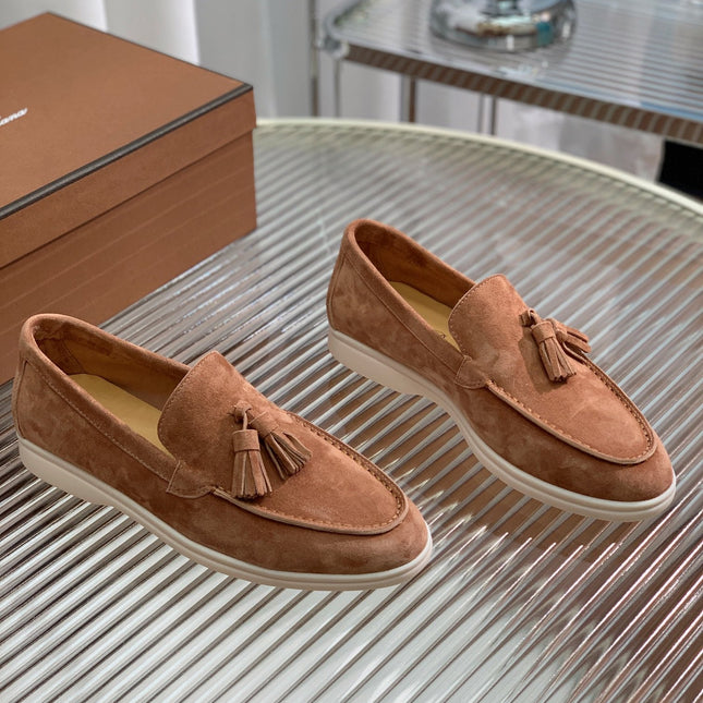 LP SUMMER WALK TASSELS LOAFERS CARAMEL SUEDE