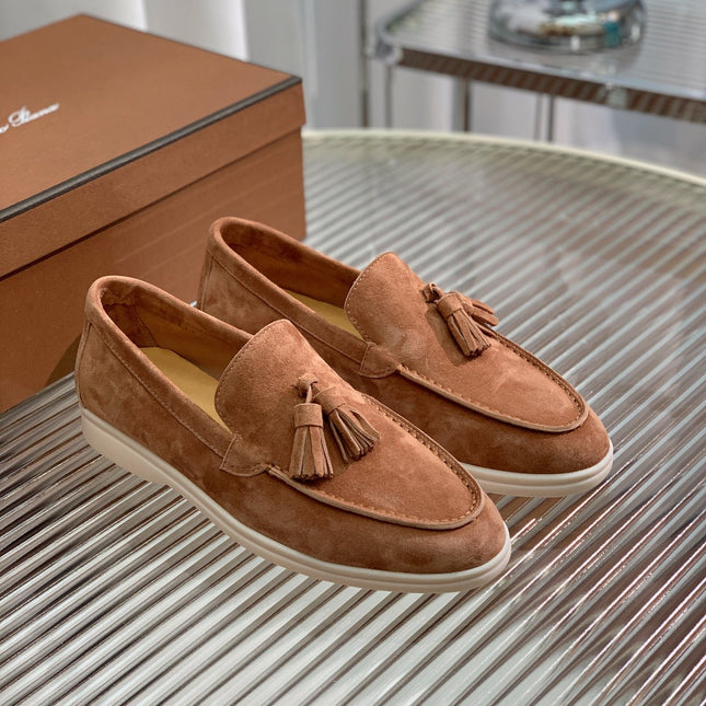 LP SUMMER WALK TASSELS LOAFERS CARAMEL SUEDE
