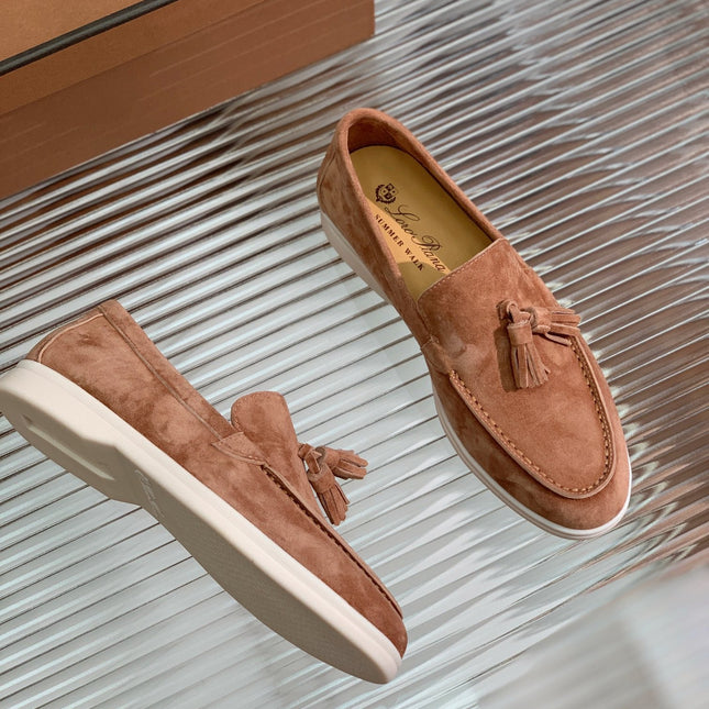 LP SUMMER WALK TASSELS LOAFERS CARAMEL SUEDE