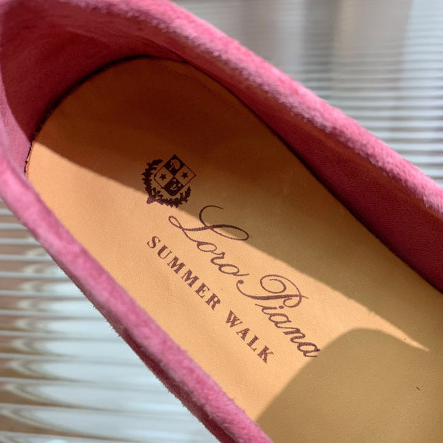 LP SUMMER WALK TASSELS LOAFERS BARBIE PINK SUEDE