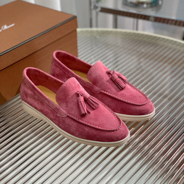 LP SUMMER WALK TASSELS LOAFERS BARBIE PINK SUEDE