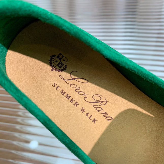 LP SUMMER WALK TASSELS LOAFERS DARK GREEN SUEDE