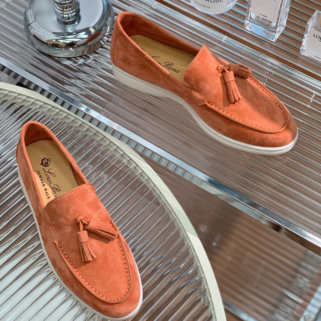 LP SUMMER WALK TASSELS LOAFERS FIRE SUEDE
