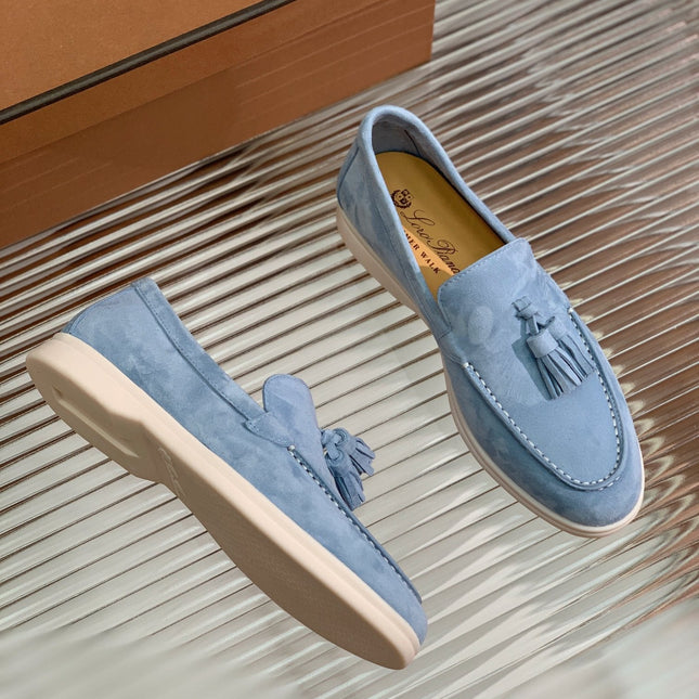 LP SUMMER WALK TASSELS LOAFERS CERULEAN SUEDE