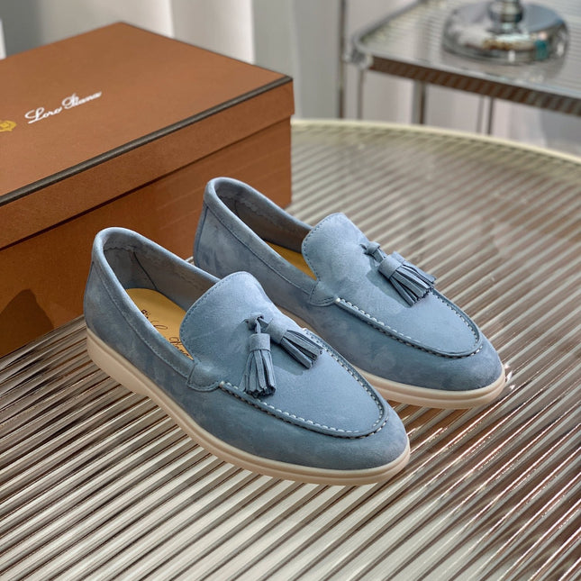 LP SUMMER WALK TASSELS LOAFERS CERULEAN SUEDE