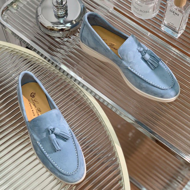 LP SUMMER WALK TASSELS LOAFERS CERULEAN SUEDE