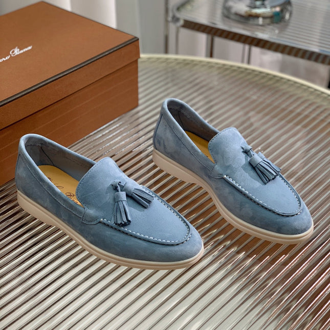 LP SUMMER WALK TASSELS LOAFERS CERULEAN SUEDE