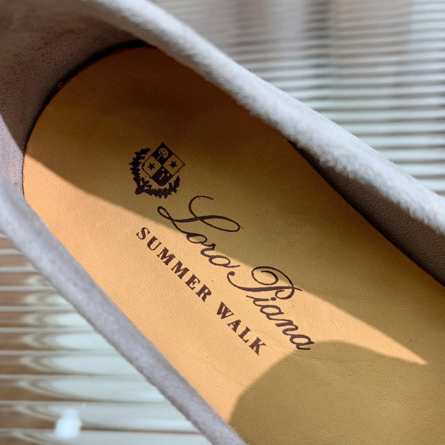 LP SUMMER WALK TASSELS LOAFERS LIGHT GRAY SUEDE