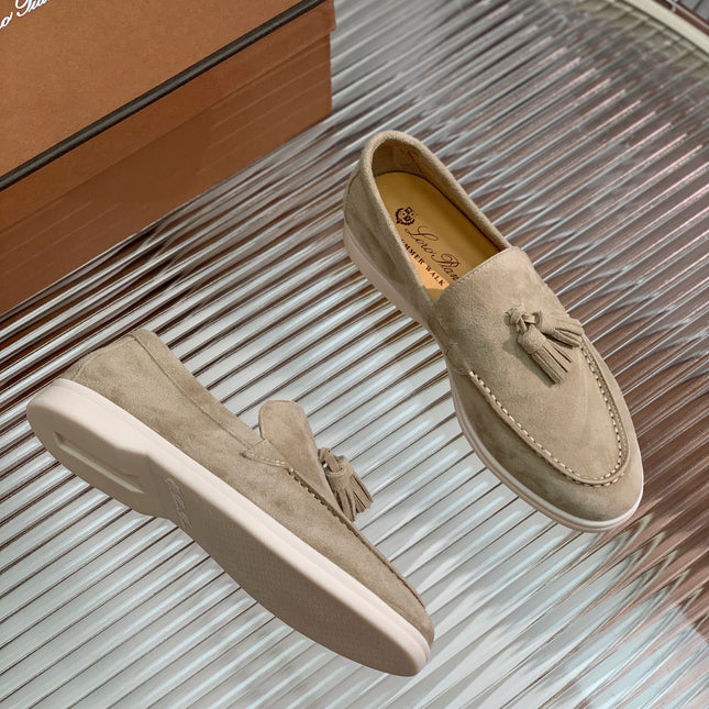 LP SUMMER WALK TASSELS LOAFERS KHAKI SUEDE