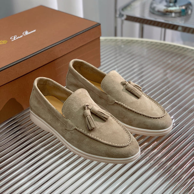 LP SUMMER WALK TASSELS LOAFERS KHAKI SUEDE