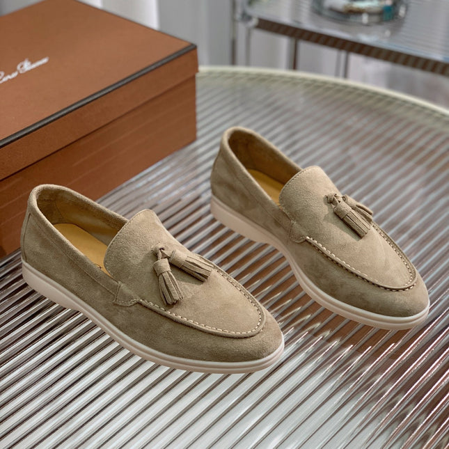 LP SUMMER WALK TASSELS LOAFERS KHAKI SUEDE