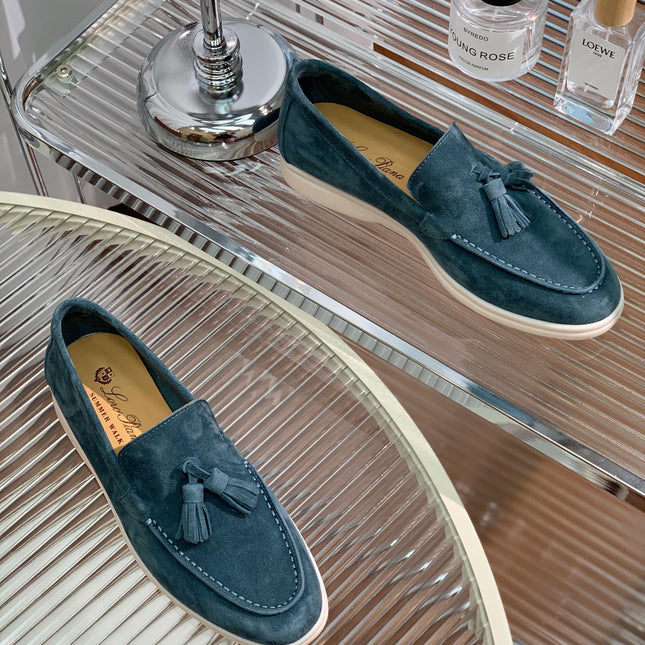LP SUMMER WALK TASSELS LOAFERS AEGEAN SUEDE
