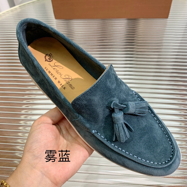 LP SUMMER WALK TASSELS LOAFERS AEGEAN SUEDE