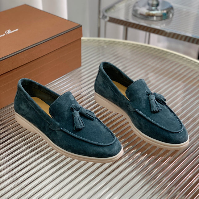 LP SUMMER WALK TASSELS LOAFERS AEGEAN SUEDE