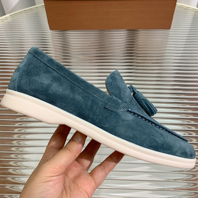 LP SUMMER WALK TASSELS LOAFERS AEGEAN SUEDE