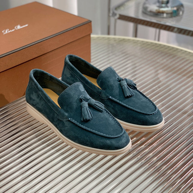 LP SUMMER WALK TASSELS LOAFERS AEGEAN SUEDE