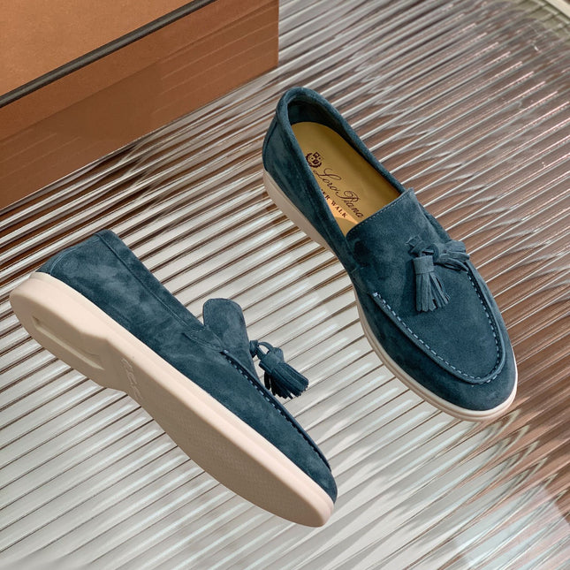 LP SUMMER WALK TASSELS LOAFERS AEGEAN SUEDE