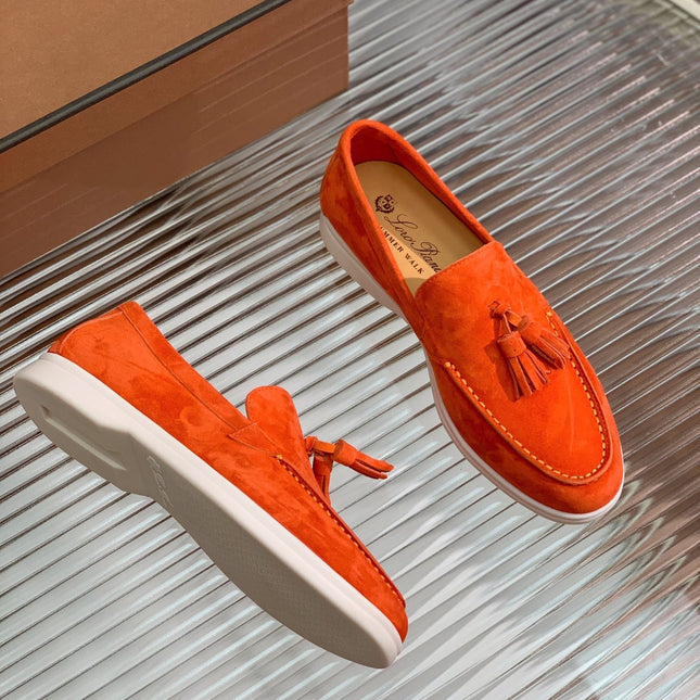 LP SUMMER WALK TASSELS LOAFERS BURNT ORANGE SUEDE