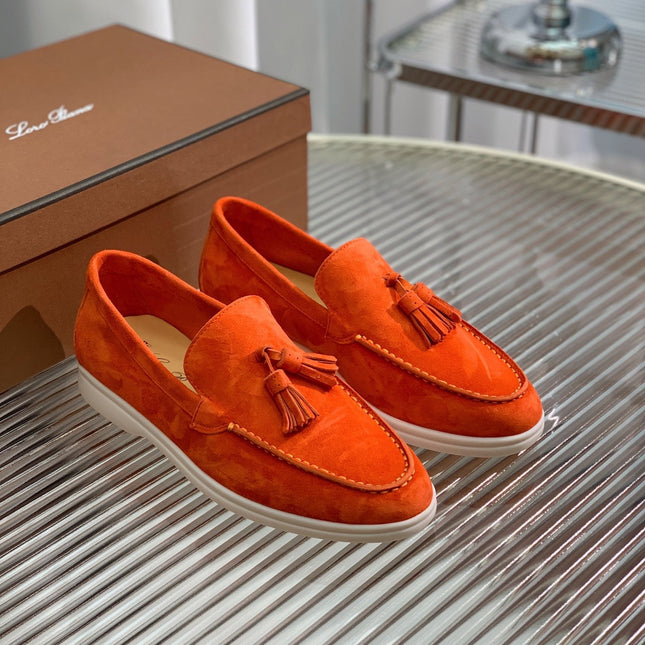 LP SUMMER WALK TASSELS LOAFERS BURNT ORANGE SUEDE