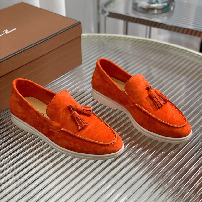 LP SUMMER WALK TASSELS LOAFERS BURNT ORANGE SUEDE
