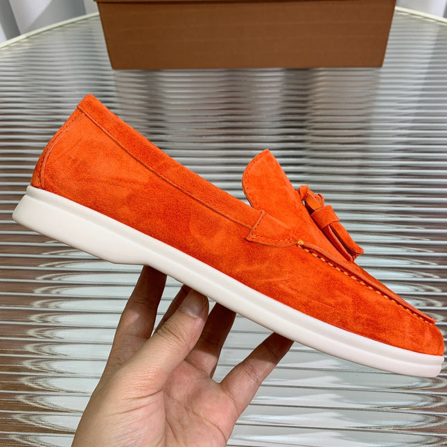 LP SUMMER WALK TASSELS LOAFERS BURNT ORANGE SUEDE