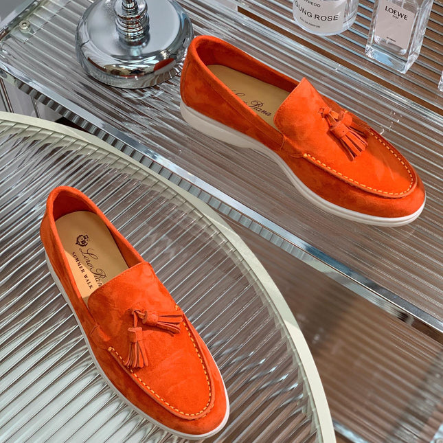LP SUMMER WALK TASSELS LOAFERS BURNT ORANGE SUEDE